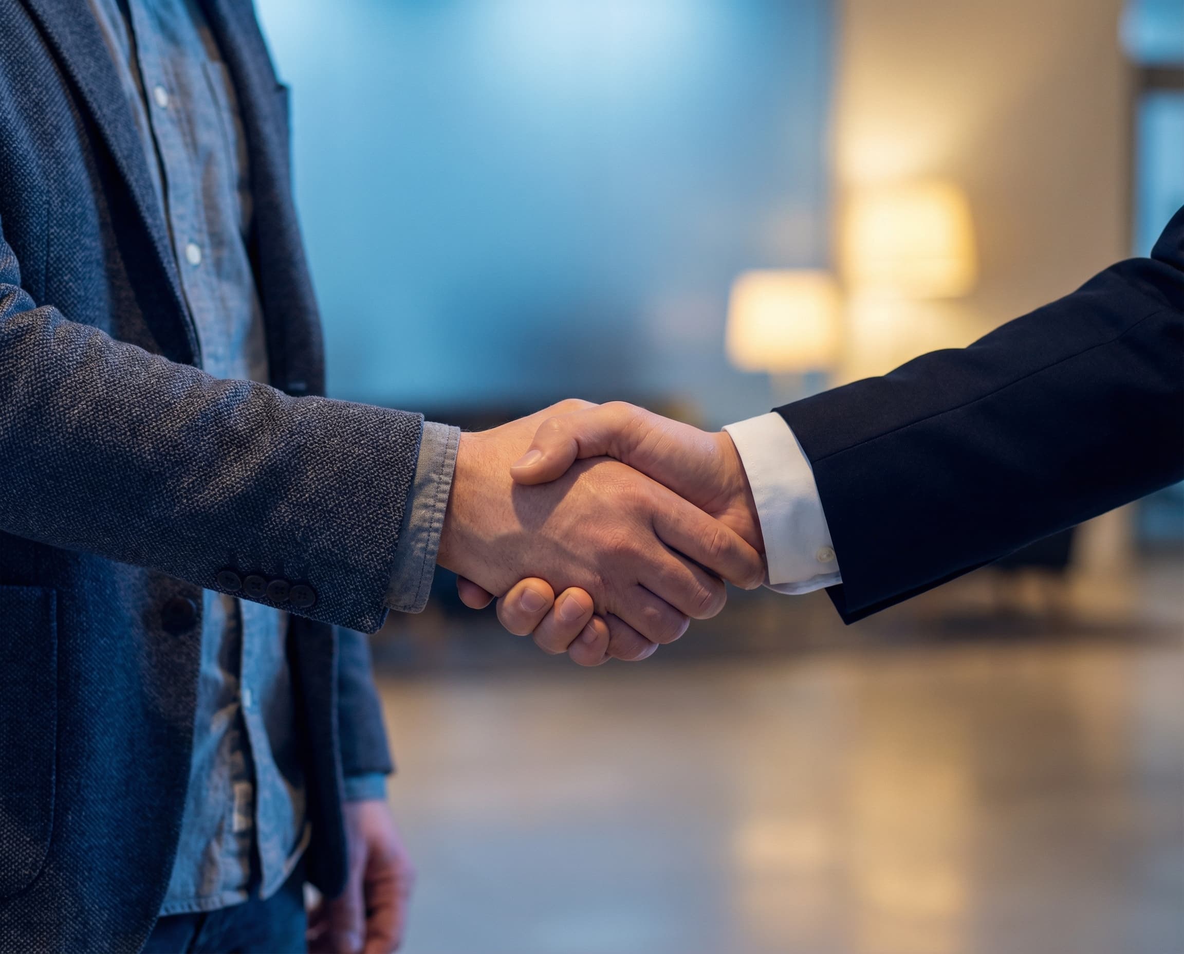 Professional business handshake